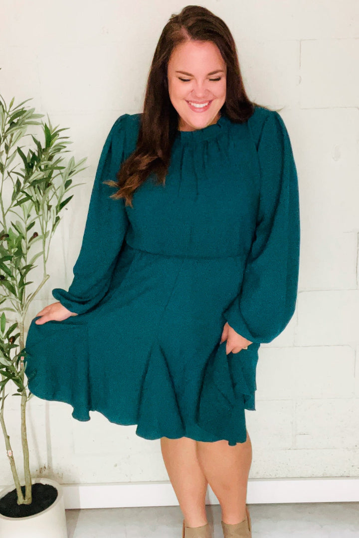 Fall Ready Hunter Green Dress