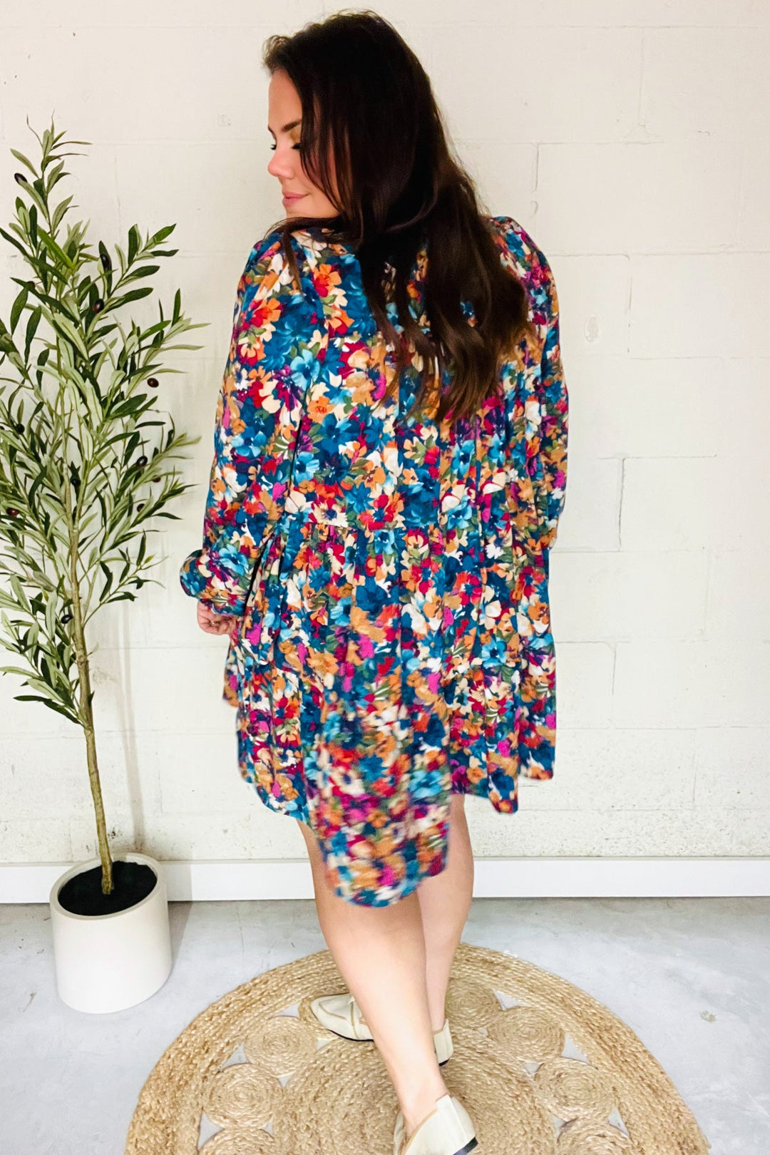 [FINAL SALE] Feminine Flair - Watercolor Floral Dress