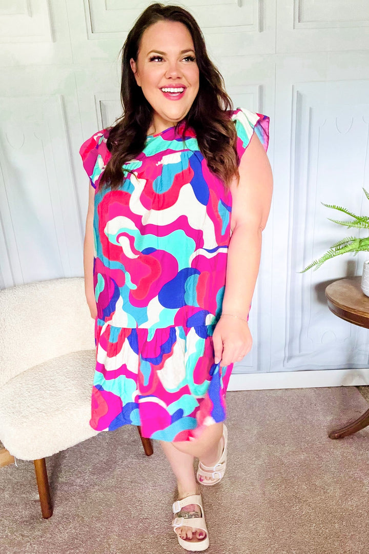 All For Fun - Geo-Print Dress