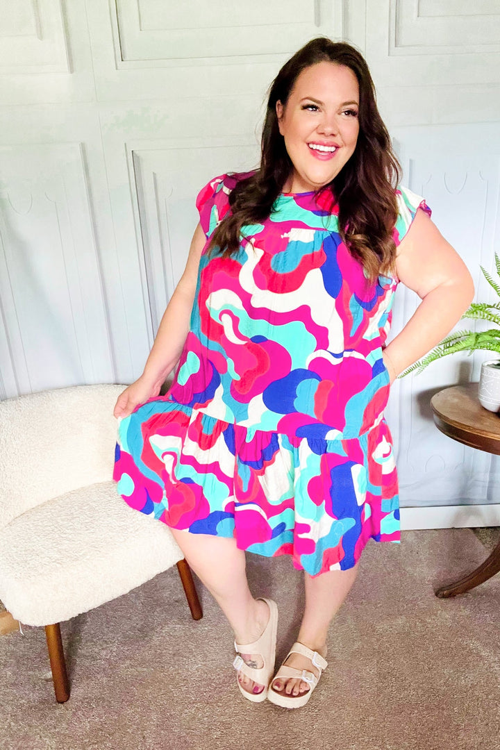 All For Fun - Geo-Print Dress