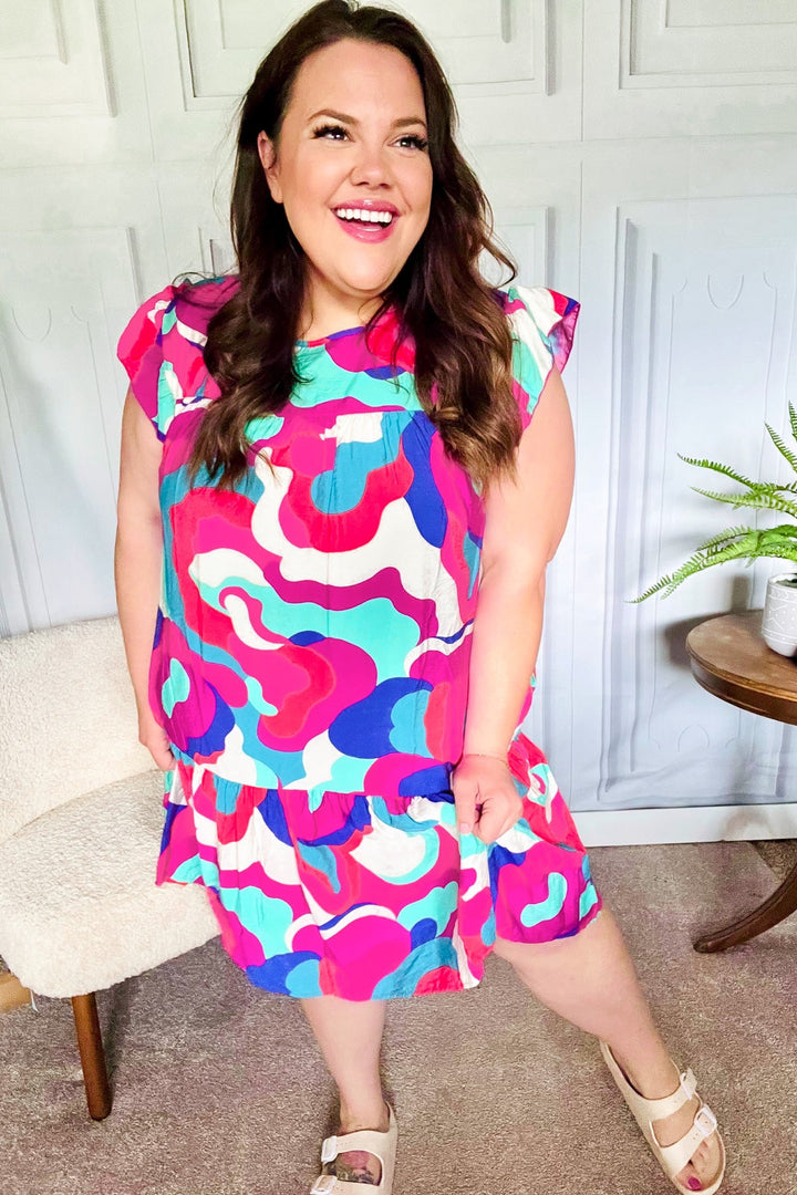 All For Fun - Geo-Print Dress