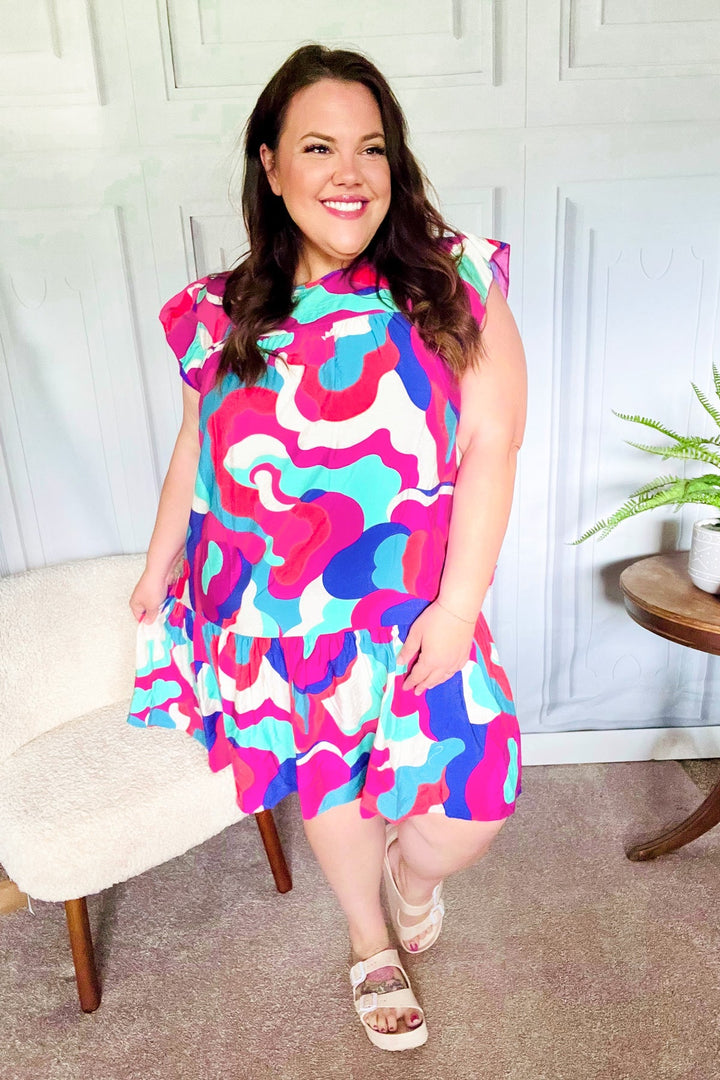 All For Fun - Geo-Print Dress