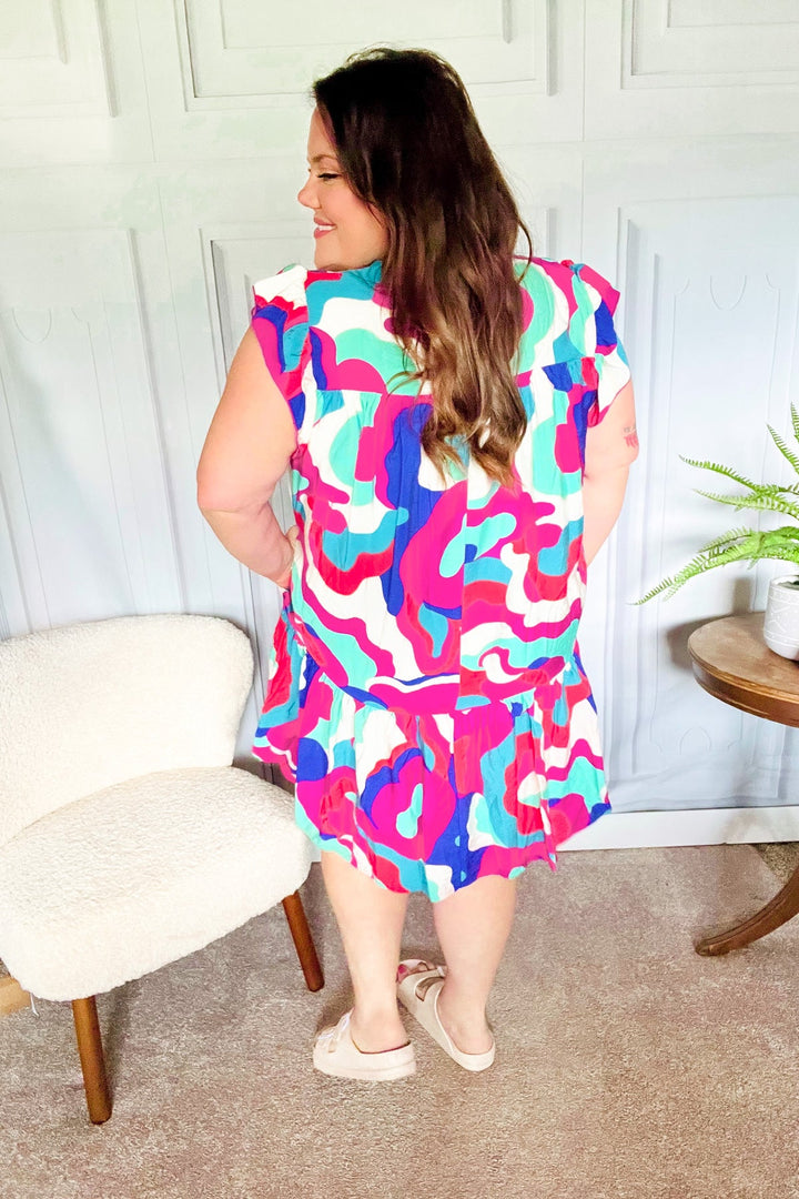 All For Fun - Geo-Print Dress