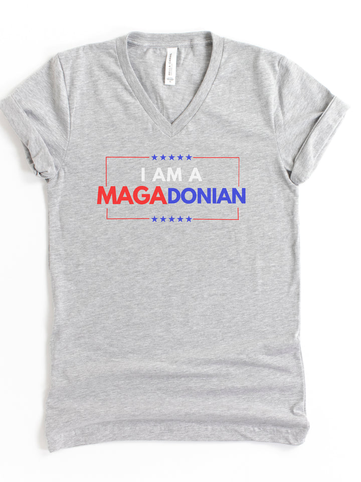 I AM A MAGADonian - Unisex V-Neck Tee