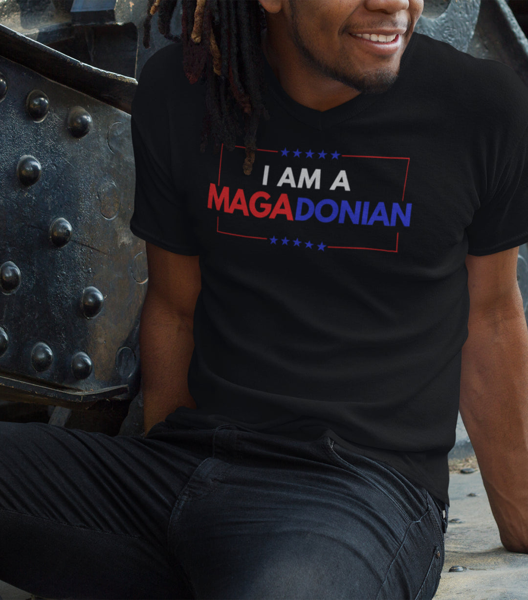 I AM A MAGADonian - Unisex V-Neck Tee