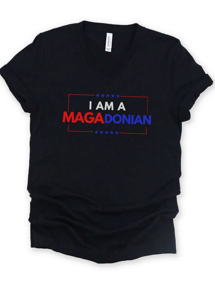 I AM A MAGADonian - Unisex V-Neck Tee