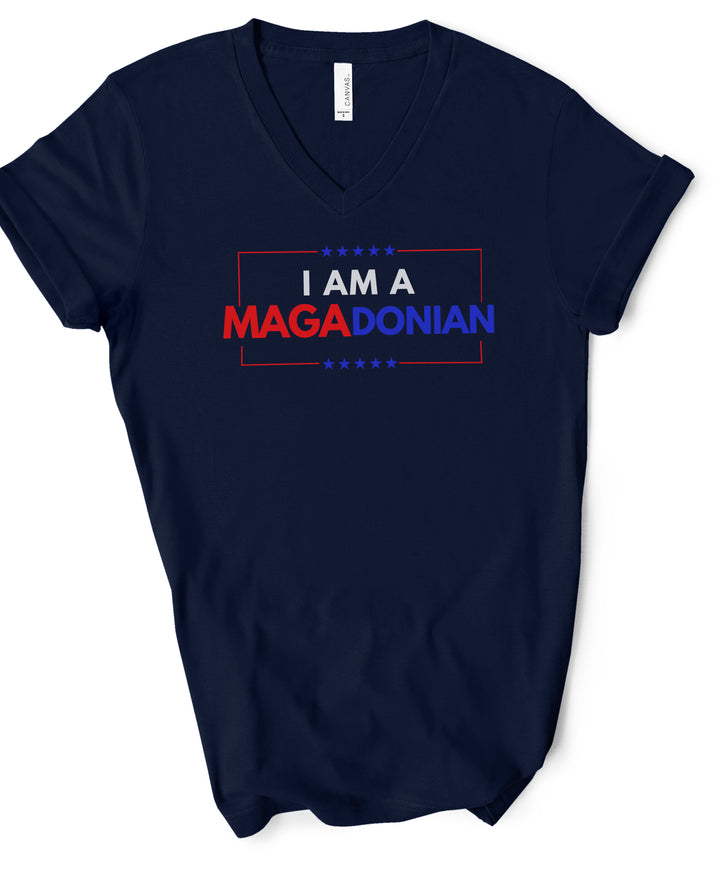 I AM A MAGADonian - Unisex V-Neck Tee