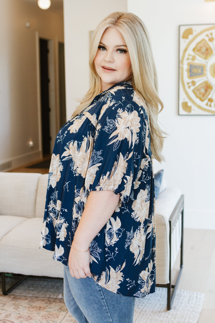 Something Peaceful Floral Blouse