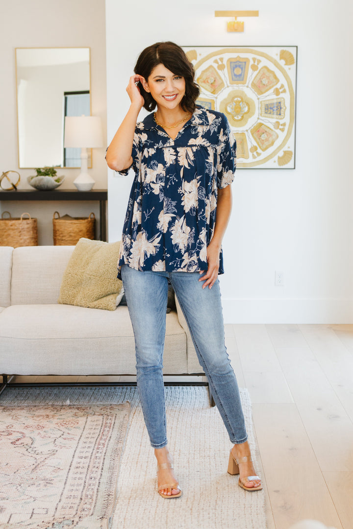 Something Peaceful Floral Blouse