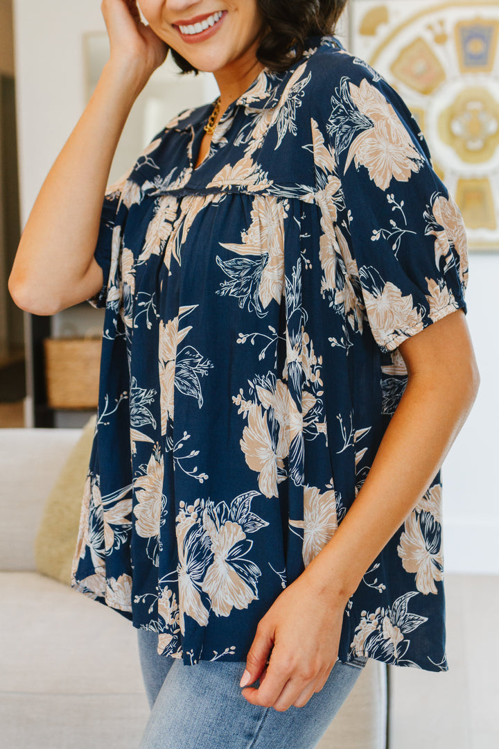 Something Peaceful Floral Blouse