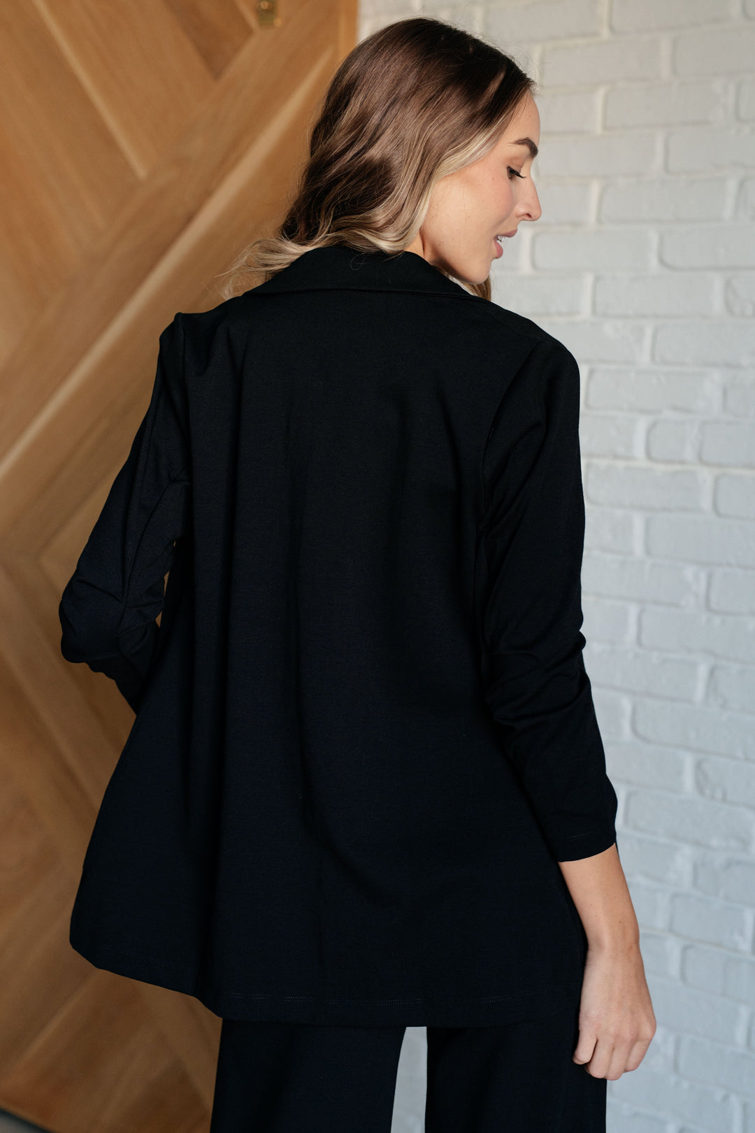 Magic 3/4-Sleeve Blazer - Black