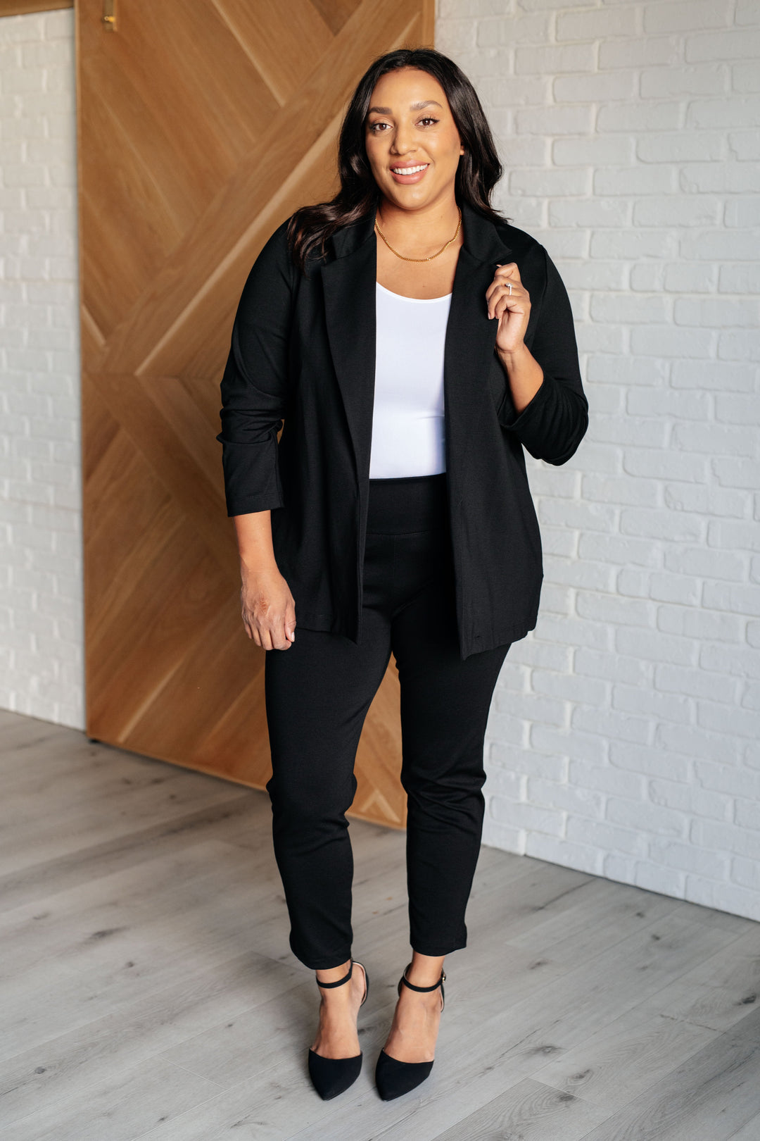 Magic 3/4-Sleeve Blazer - Black