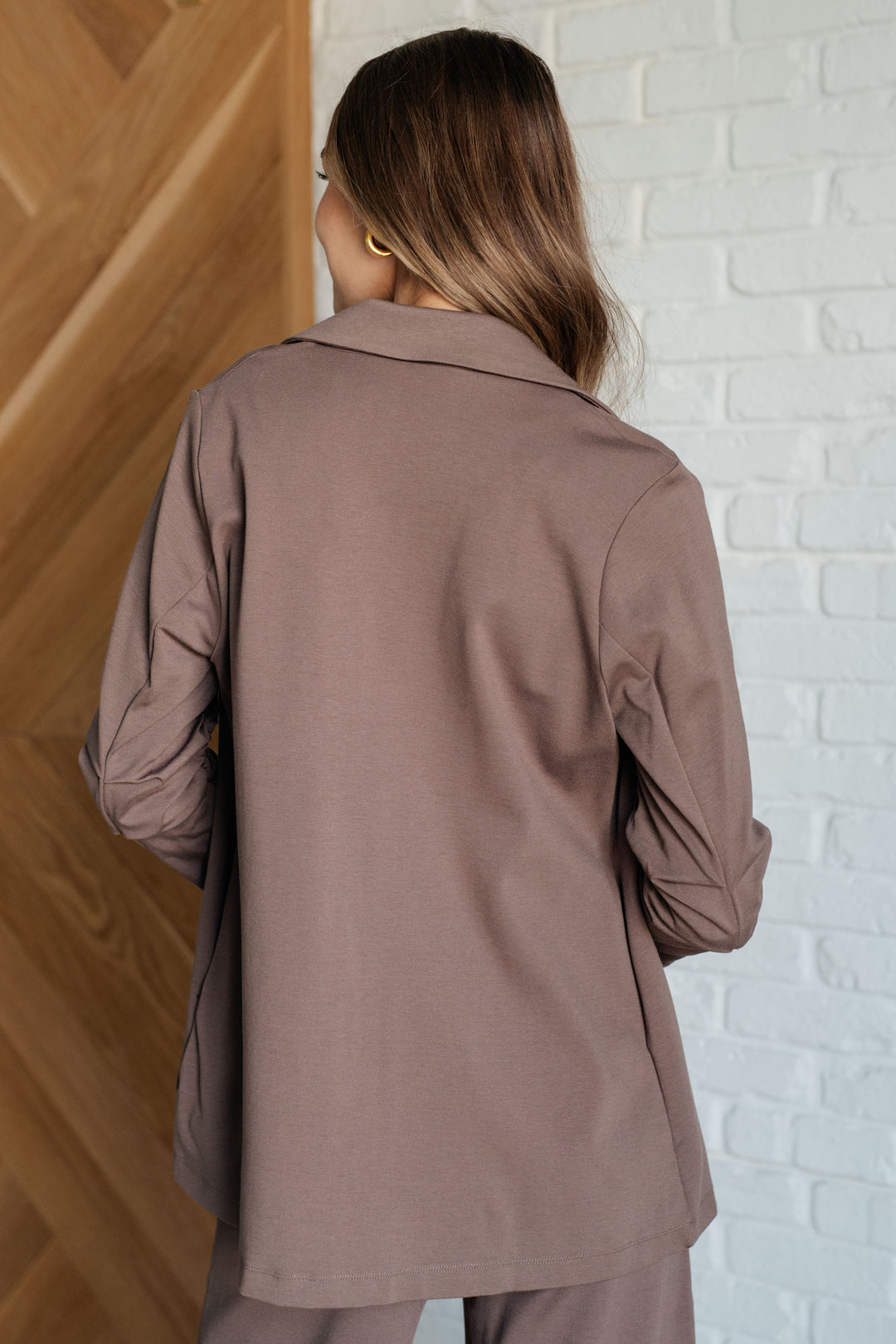 Magic 3/4-Sleeve Blazer - Dark Mocha