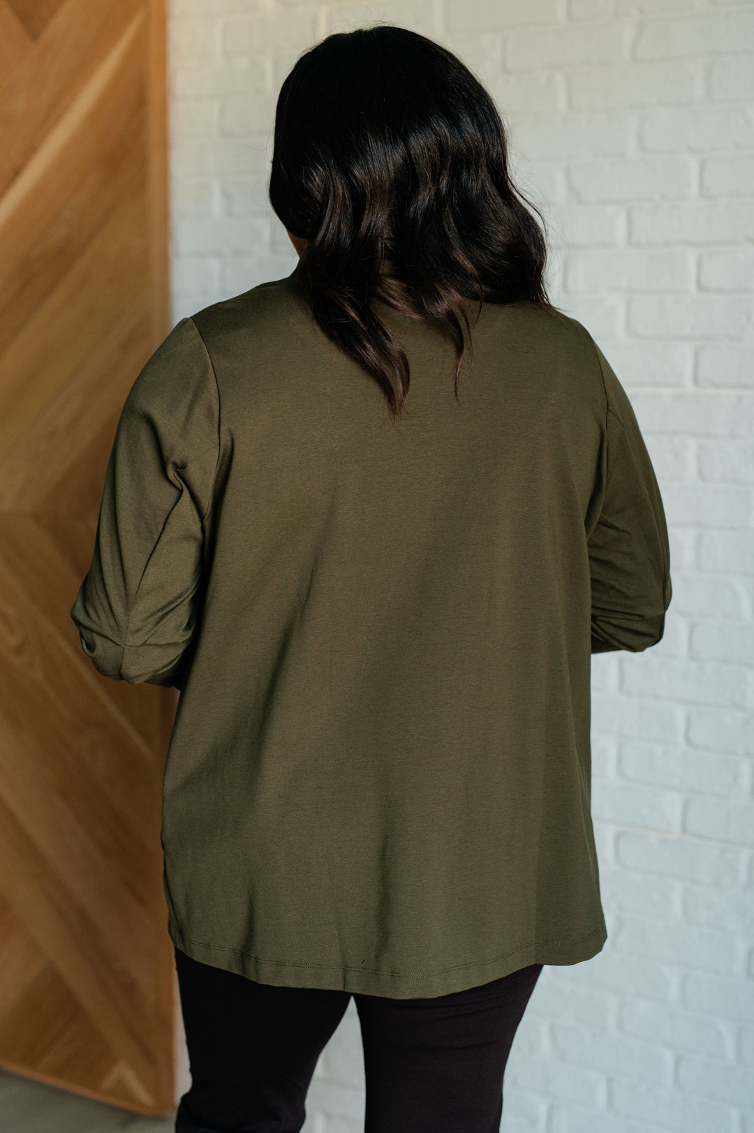 Magic 3/4-Sleeve Blazer - Olive