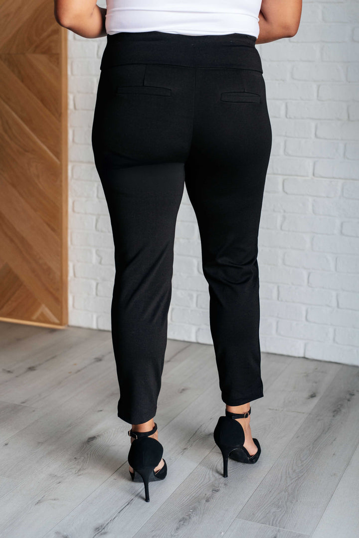 Magic Ankle Crop Skinny Pants - Black