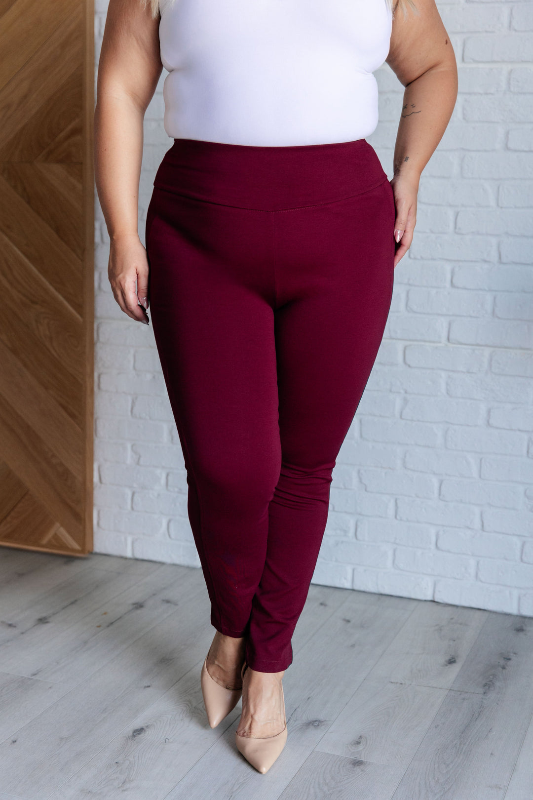 Magic Skinny Pants - Wine