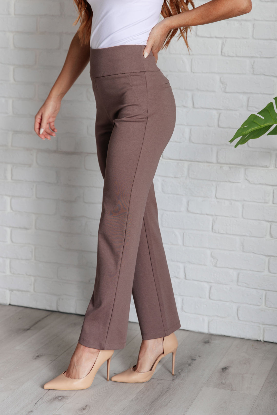 Magic Straight Pants - Dark Mocha