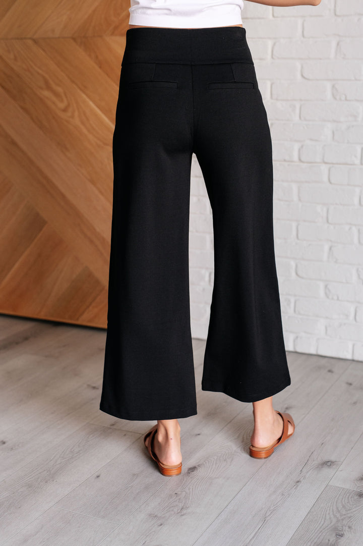 Magic Wide-Leg Crop Pants - Black