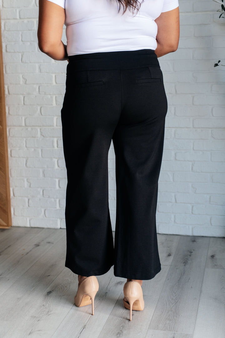 Magic Wide-Leg Crop Pants - Black