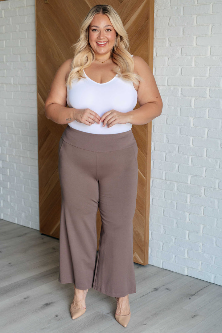 Magic Wide-Leg Crop Pants - Dark Mocha