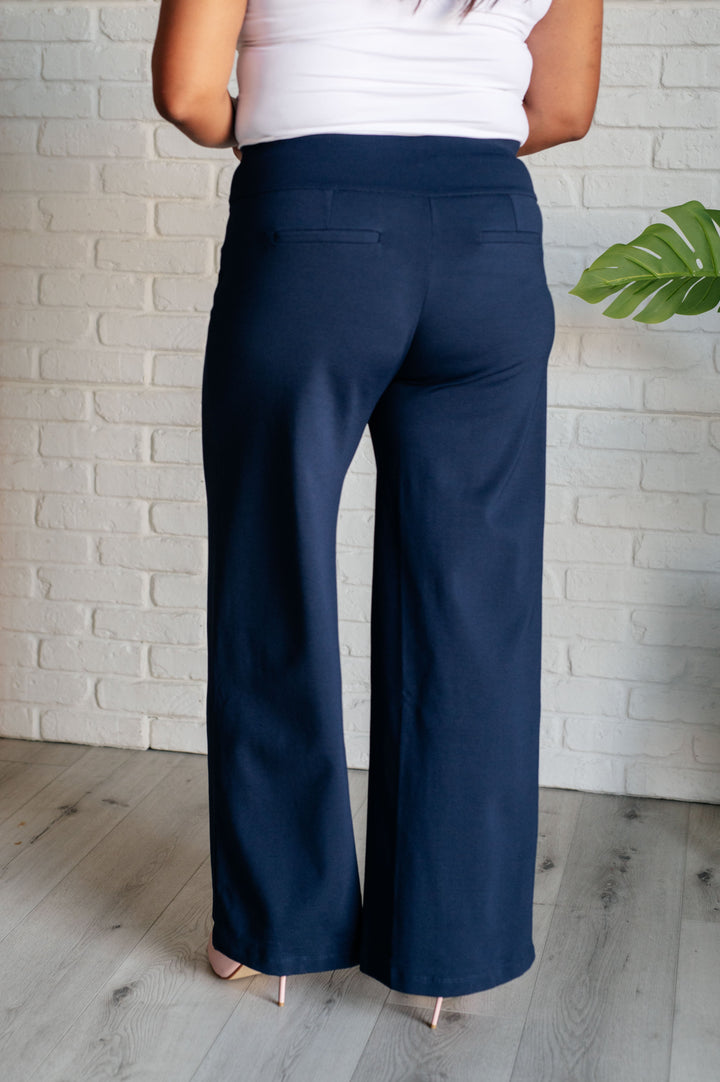 Magic Wide-Leg Pants - Navy