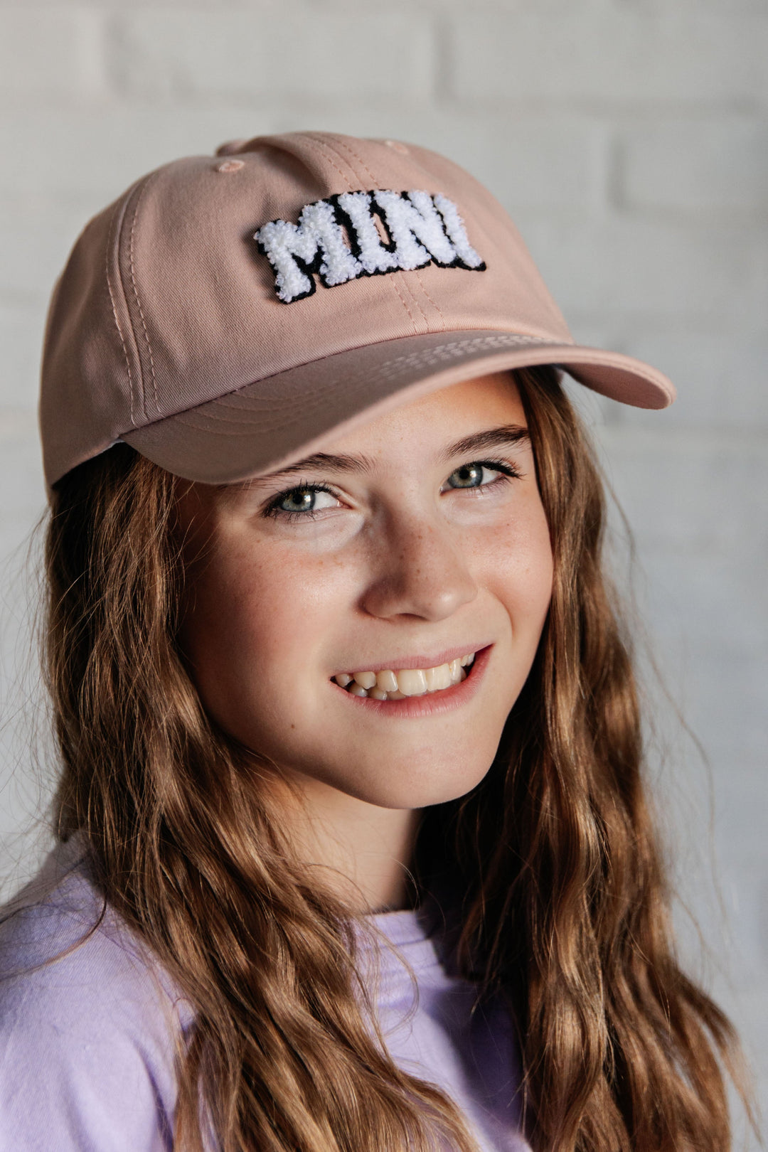 Mama and Mini Embroidered Hat Set - Pink