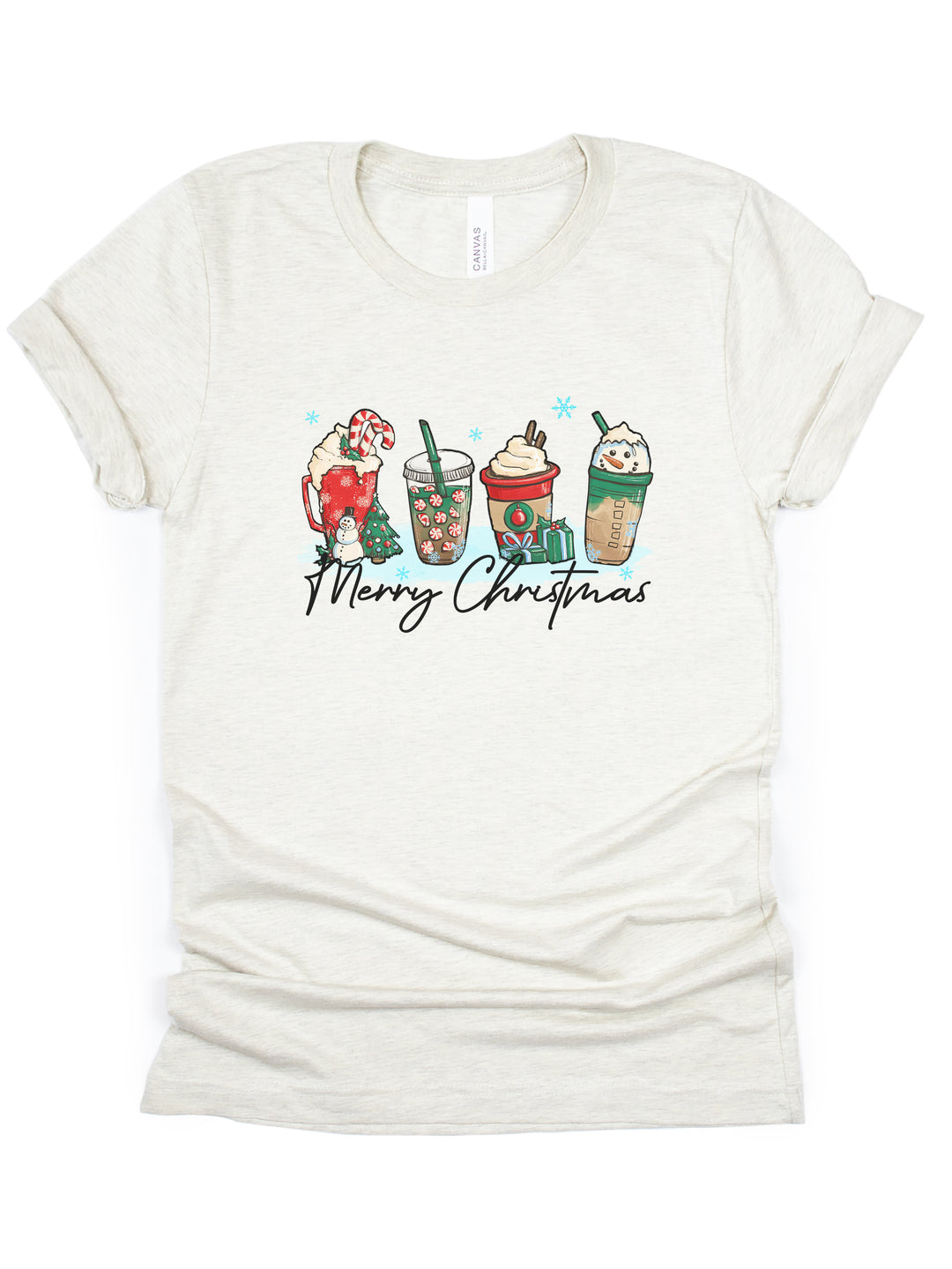 Merry Christmas Cozy Cups - Unisex Crew-Neck Tee