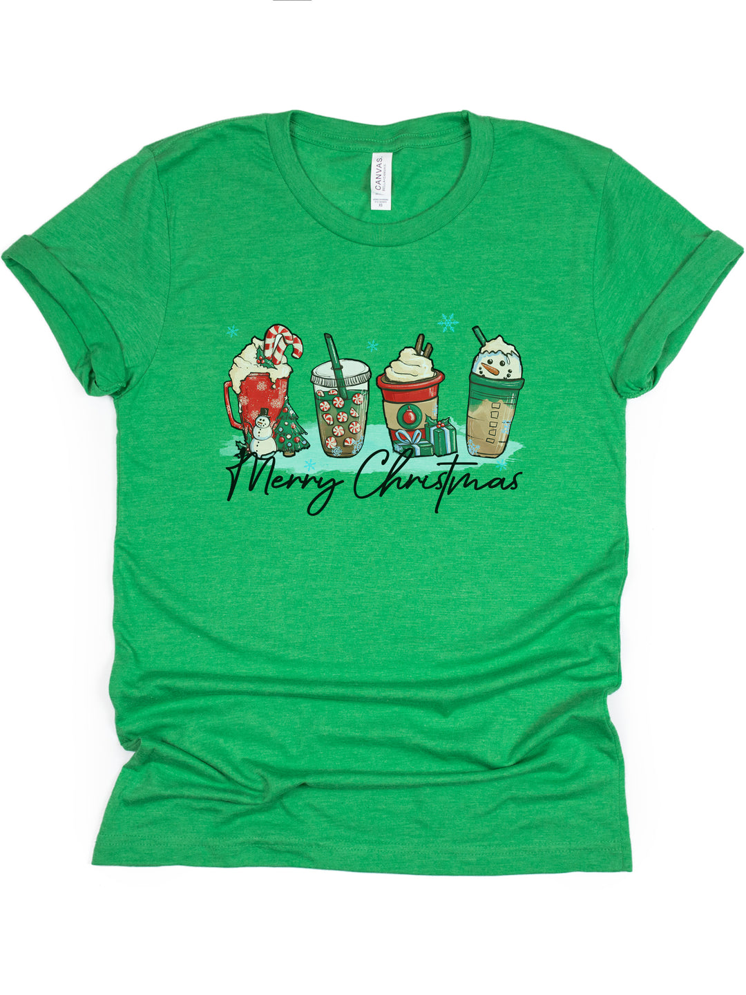 Merry Christmas Cozy Cups - Unisex Crew-Neck Tee