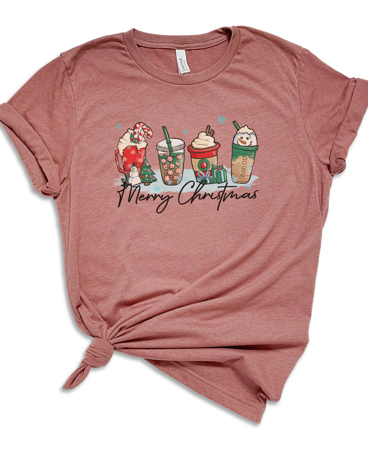 Merry Christmas Cozy Cups - Unisex Crew-Neck Tee