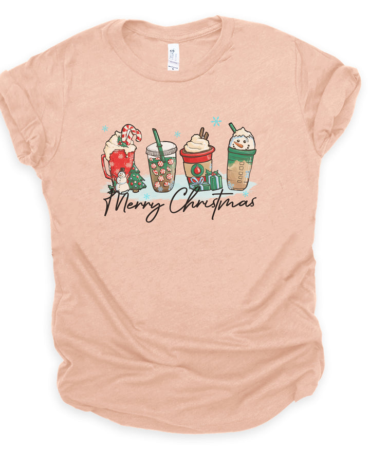 Merry Christmas Cozy Cups - Unisex Crew-Neck Tee