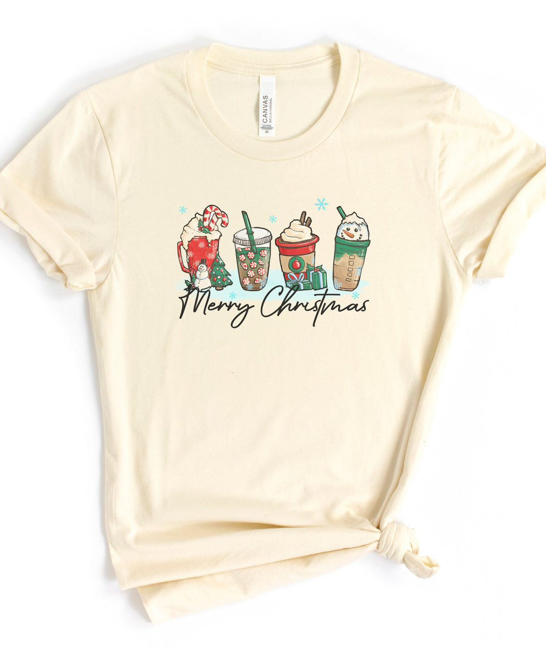 Merry Christmas Cozy Cups - Unisex Crew-Neck Tee