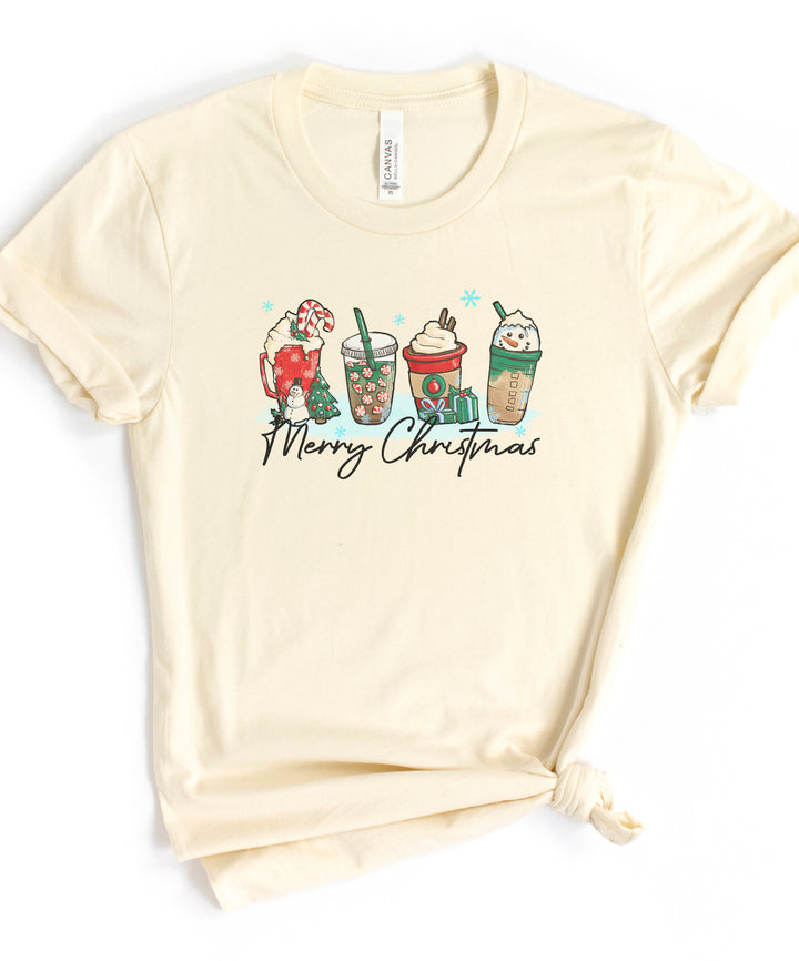 Merry Christmas Cozy Cups - Unisex Crew-Neck Tee