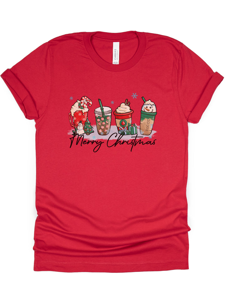 Merry Christmas Cozy Cups - Unisex Crew-Neck Tee