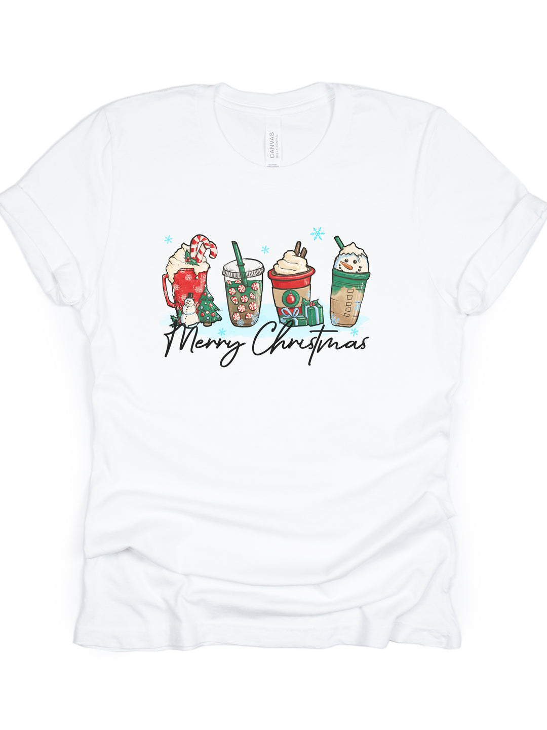 Merry Christmas Cozy Cups - Unisex Crew-Neck Tee