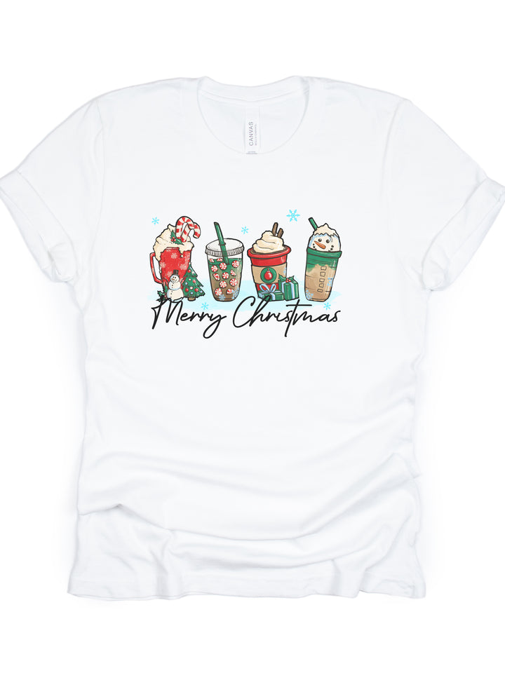 Merry Christmas Cozy Cups - Unisex Crew-Neck Tee