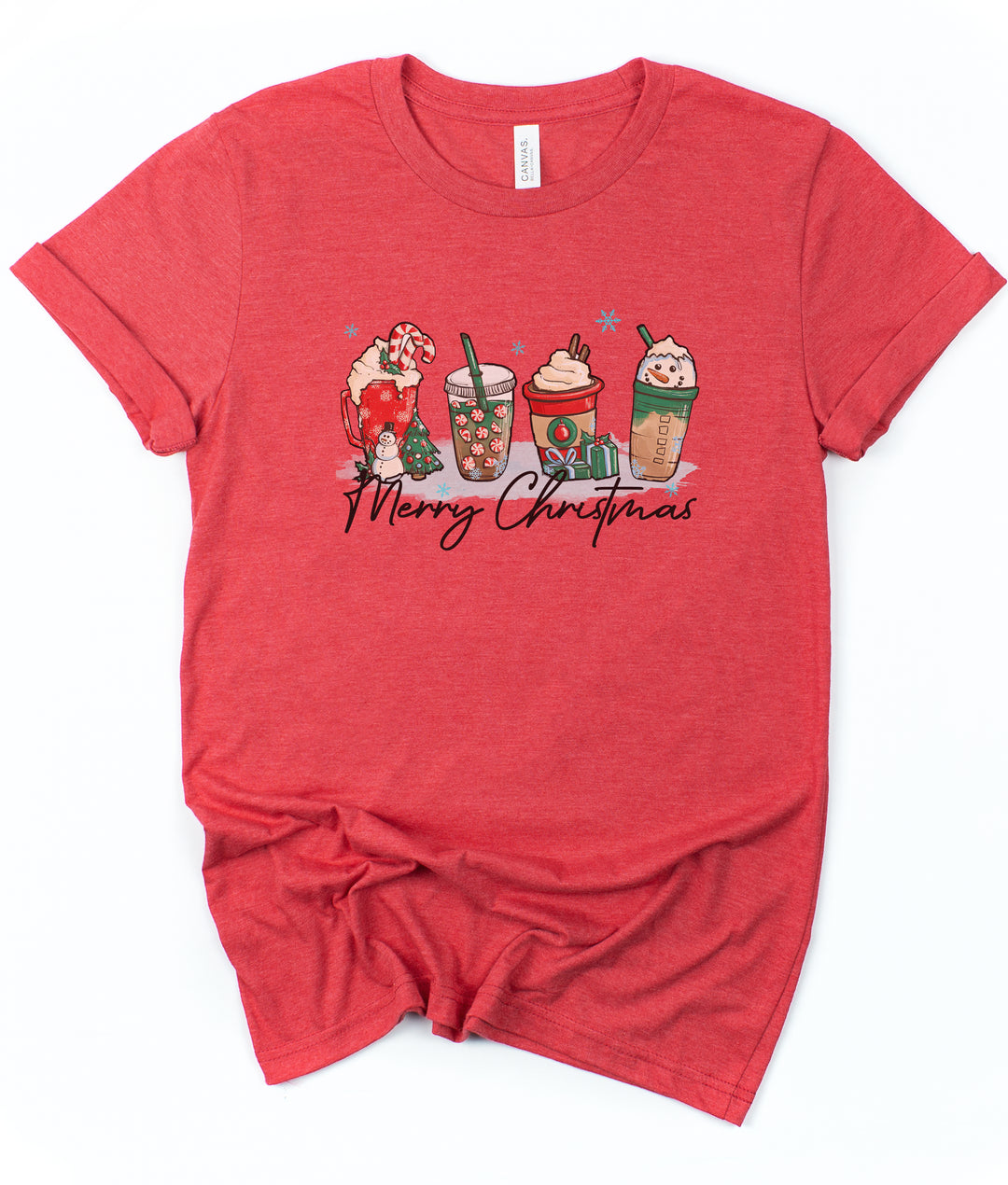 Merry Christmas Cozy Cups - Unisex Crew-Neck Tee