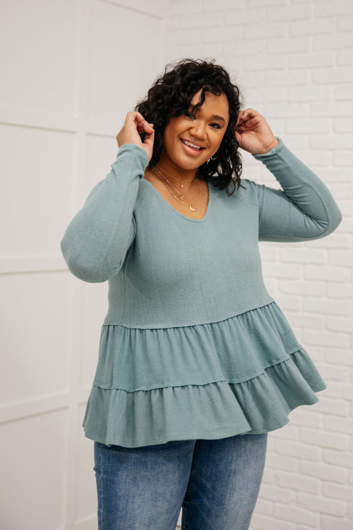 Twirly Days Babydoll Tiered Top