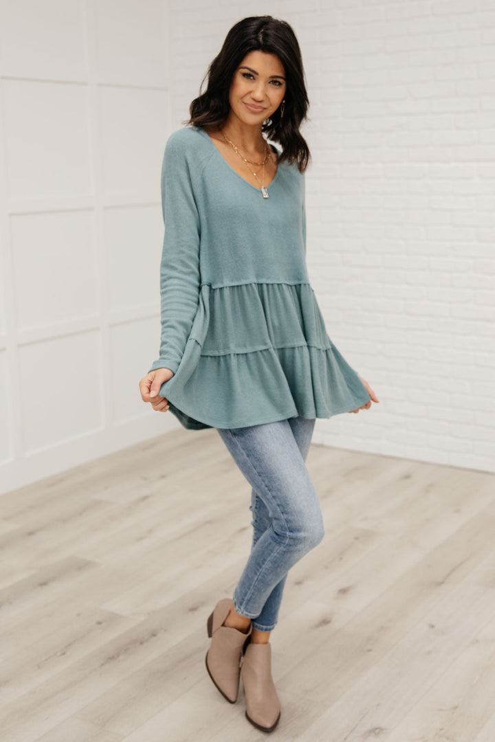 Twirly Days Babydoll Tiered Top