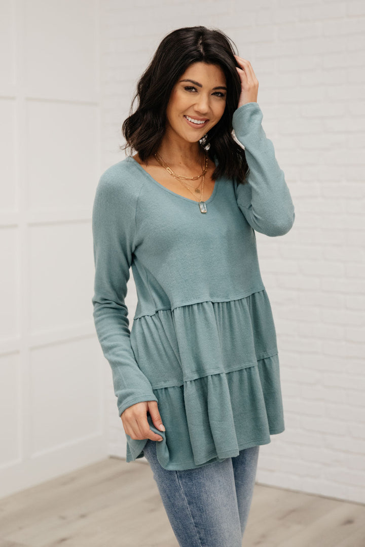 Twirly Days Babydoll Tiered Top