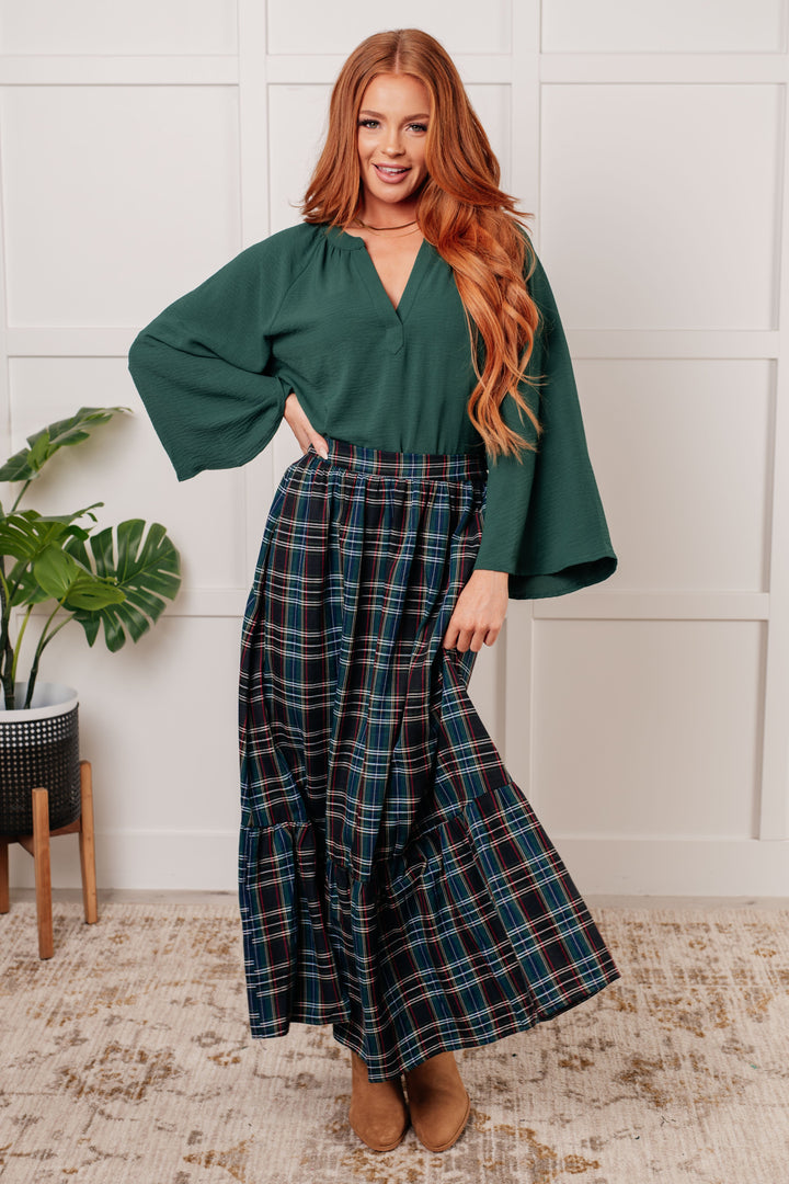 Classic Perfection - Plaid Maxi Skirt