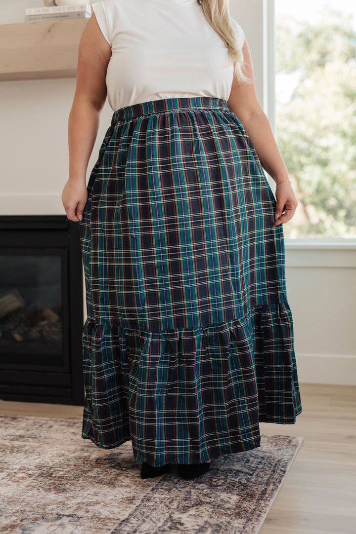 Classic Perfection - Plaid Maxi Skirt