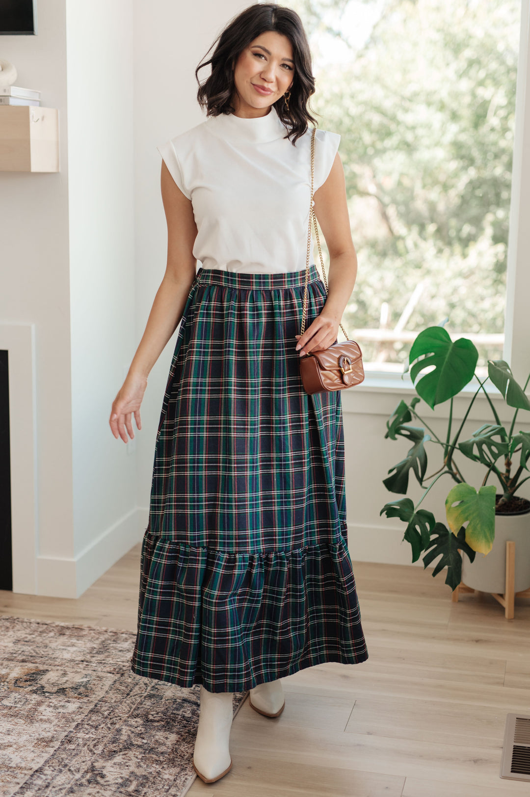 Classic Perfection - Plaid Maxi Skirt