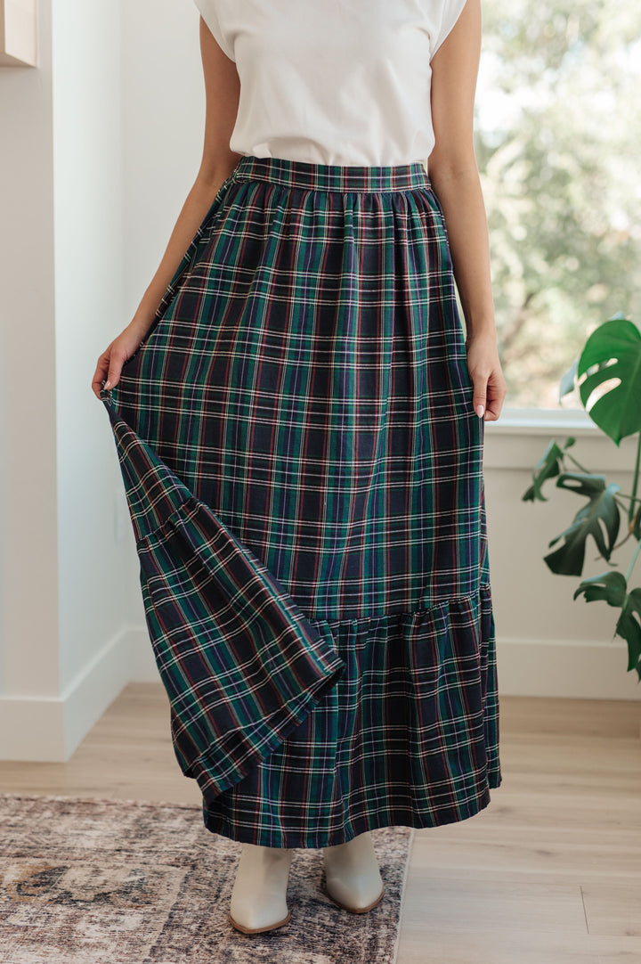 Classic Perfection - Plaid Maxi Skirt