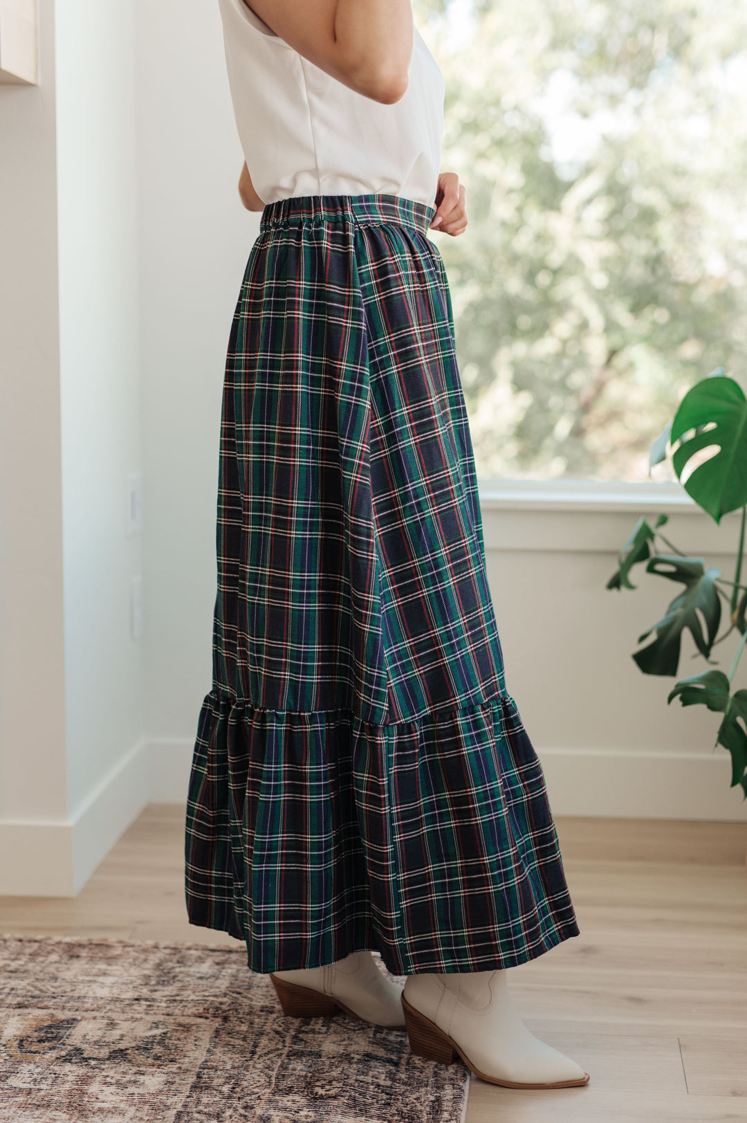 Classic Perfection - Plaid Maxi Skirt