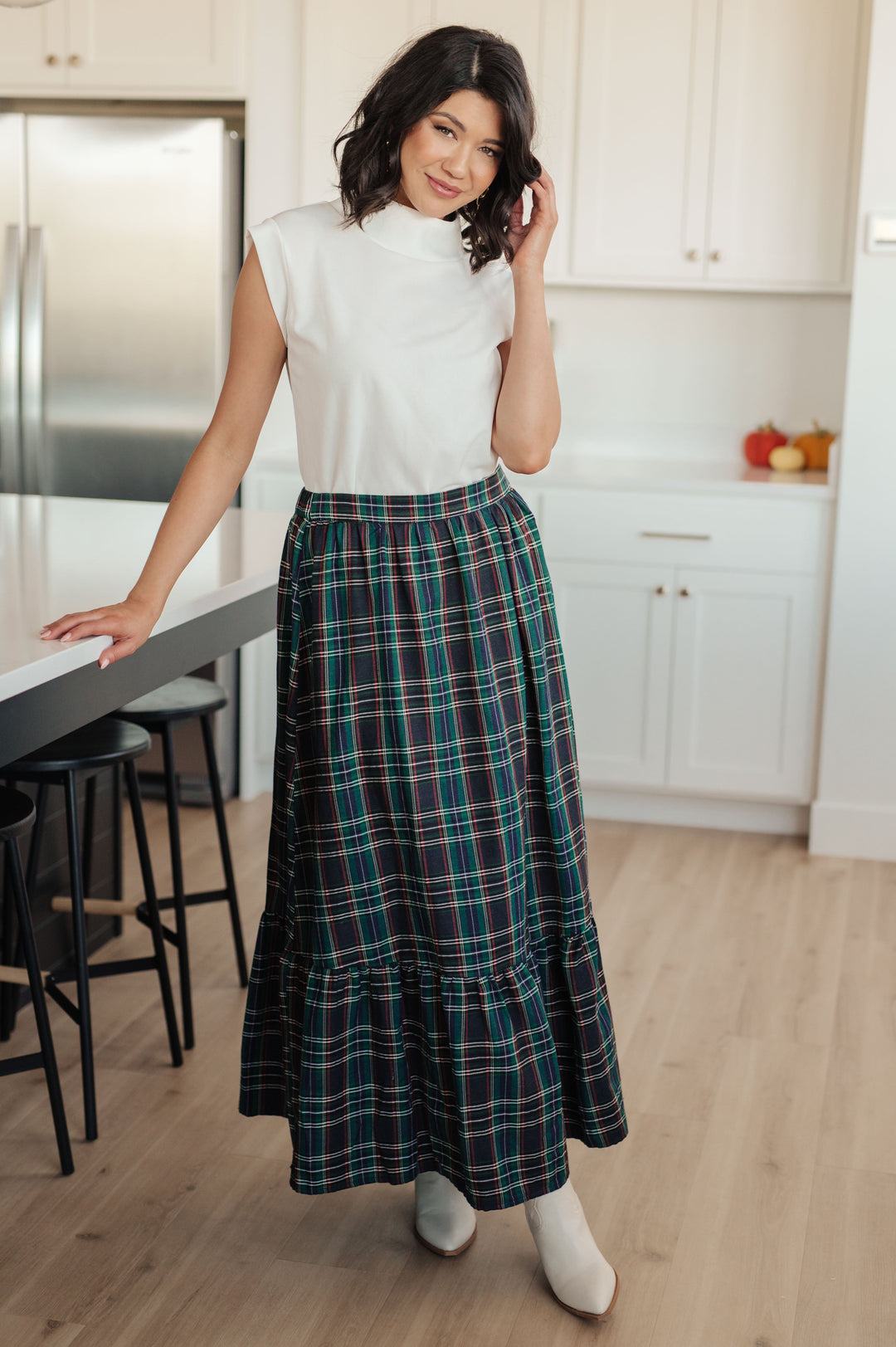 Classic Perfection - Plaid Maxi Skirt