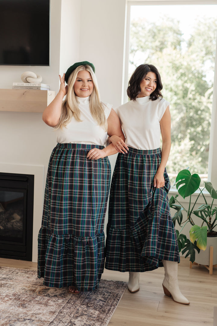 Classic Perfection - Plaid Maxi Skirt