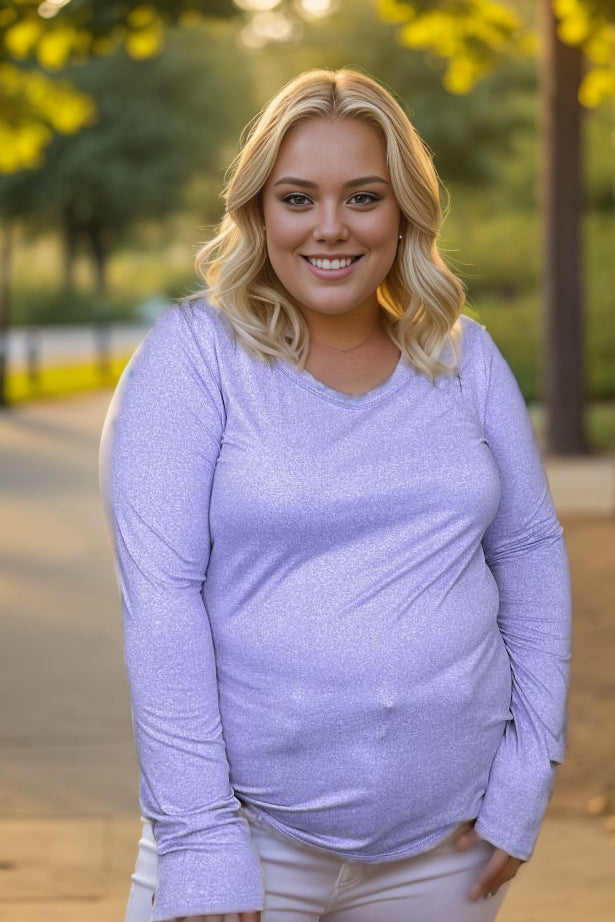 Perfectly Cozy - Powder Purple Top