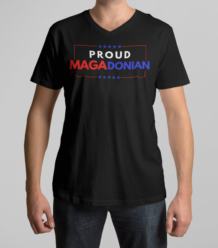 Proud MAGADonian - Unisex V-Neck Tee