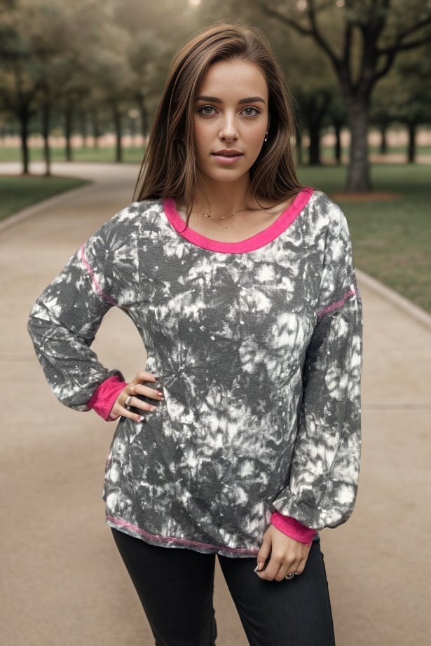 Playful Stunner Tie-Dye Pullover