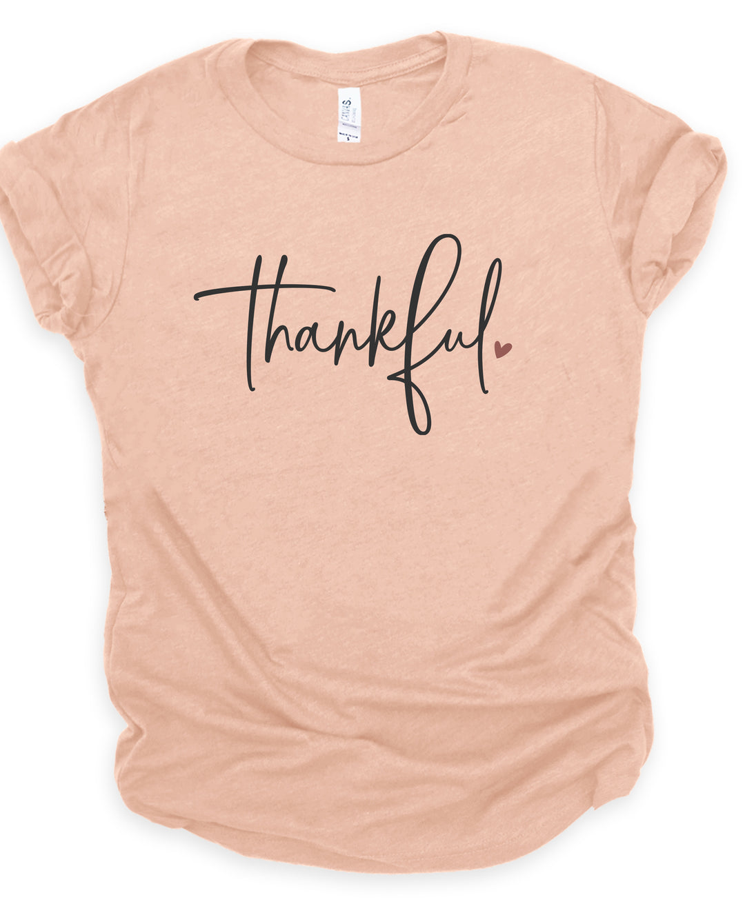 Thankful With Heart - Unisex Crew-Neck Tee